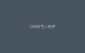 游戏实名小助手-弘客联盟
